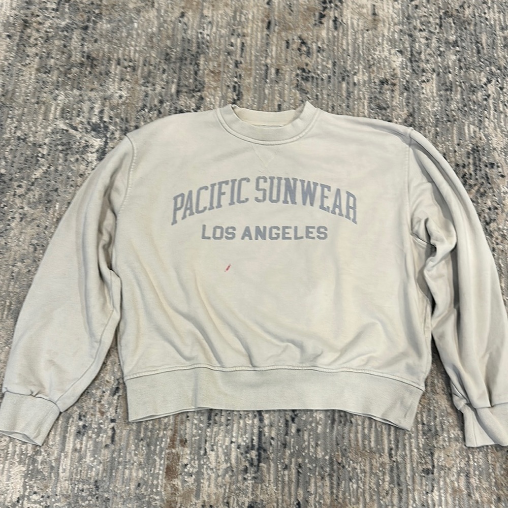 PacSun Women's Cream Sweatshirt Size Small